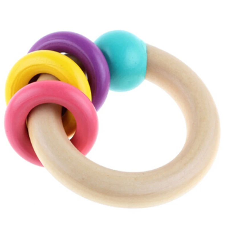 1 шт. Детские Прорезыватели кольцо WoodenTeether подарок для ребенка прорезыватель