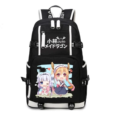 Kobayashi san Chi no Maid рюкзак с принтом дракона Anime kanna Tohru нейлоновая школьная сумка для