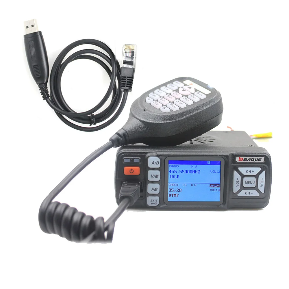 BJ-318-USB BAOJIE BJ-318 Walkie Talkie BJ-318 25 Вт двухдиапазонный VHF 136-174 МГц UHF 400-490 МГц FM Ham Радио BJ318 мини автомобильное мобильное радио - Цвет: BJ-318-USB