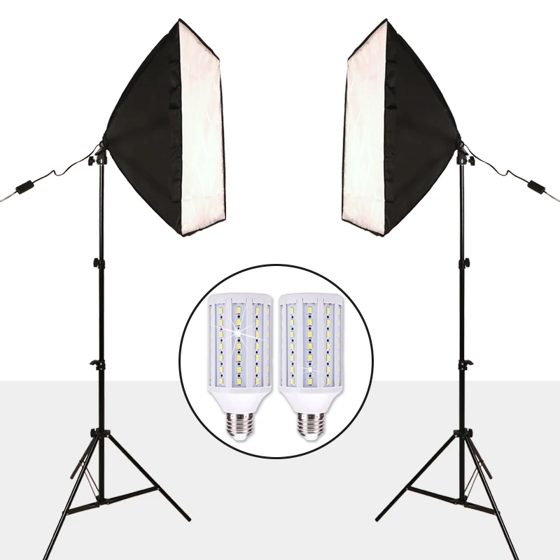 

GSKAIWEN Led Soft box with Light Stand Softbox Set for Photo Studio Photography Lighting Box E27 Blubs Lamps for Camera Photo