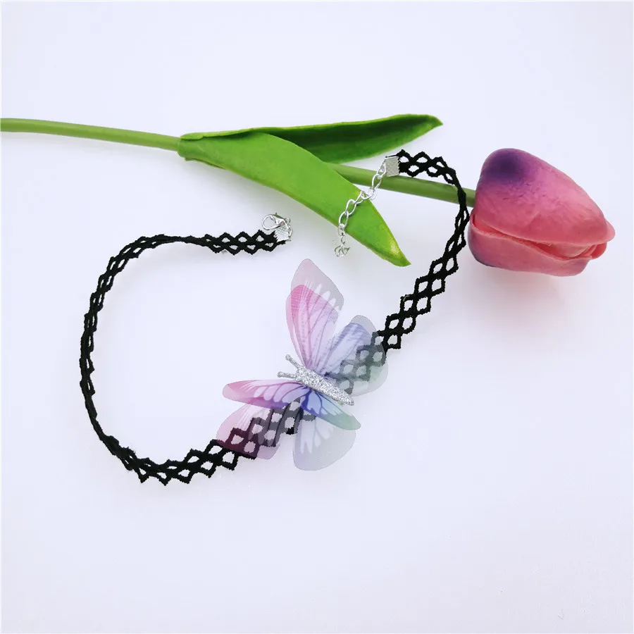 Красочные бабочки для свадебных подарков гостей Кружевное колье ожерелье