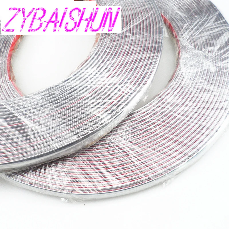 10mm x 15m car chrome hair styling tools decoration band decoration for  Honda Toyota Lexus  Suzuki  Mitsubishi
