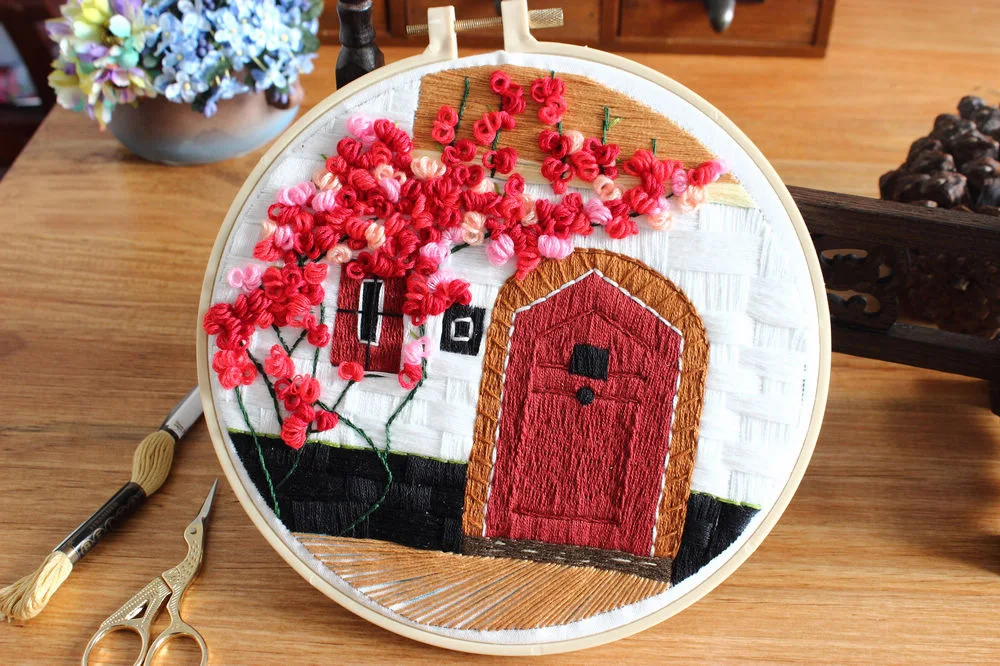 Креативные DIY наборы для цветочной вышивки 3D пейзаж узор наборы для вышивки крестом Рукоделие Ремесло шитье подарок аксессуары для дома Декор