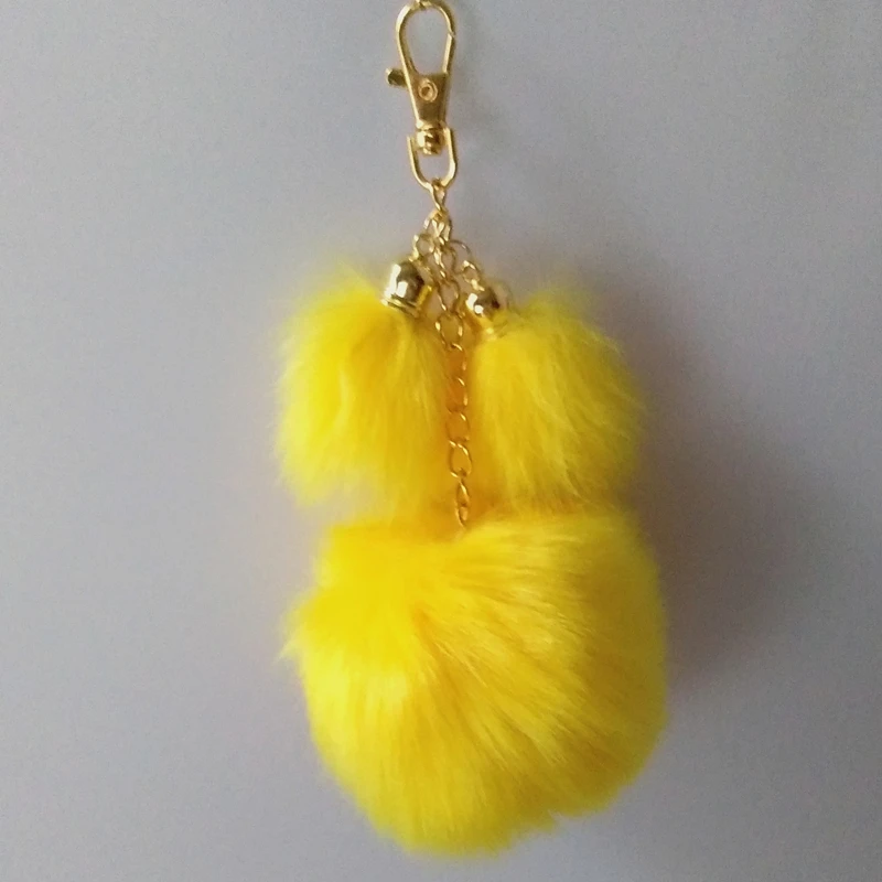 12 Цвет Искусственный мех бренда сумка через плечо брелок 8 см меховой помпон