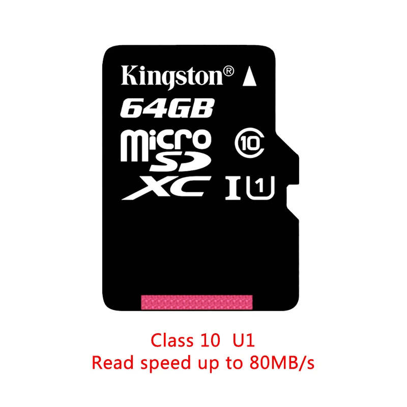 80MB U1 64GB Kingston 16 Гб Micro SD карта класс 10 sd-карта memoria 32 Гб мини SD карта 64 Гб TF карта UHS-I 128 Гб карта памяти для мобильного телефона - Емкость: 80MB U1 64GB