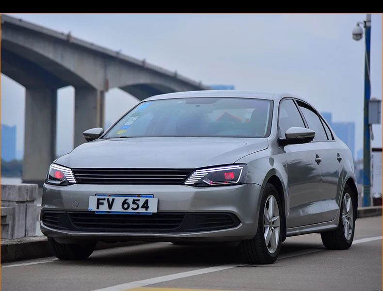 AKD автомобильный Стайлинг для VW Jetta фары 2011- Jetta mk6 светодиодный фонарь динамический сигнал светодиодный Drl Hid Bi Xenon автомобильные аксессуары