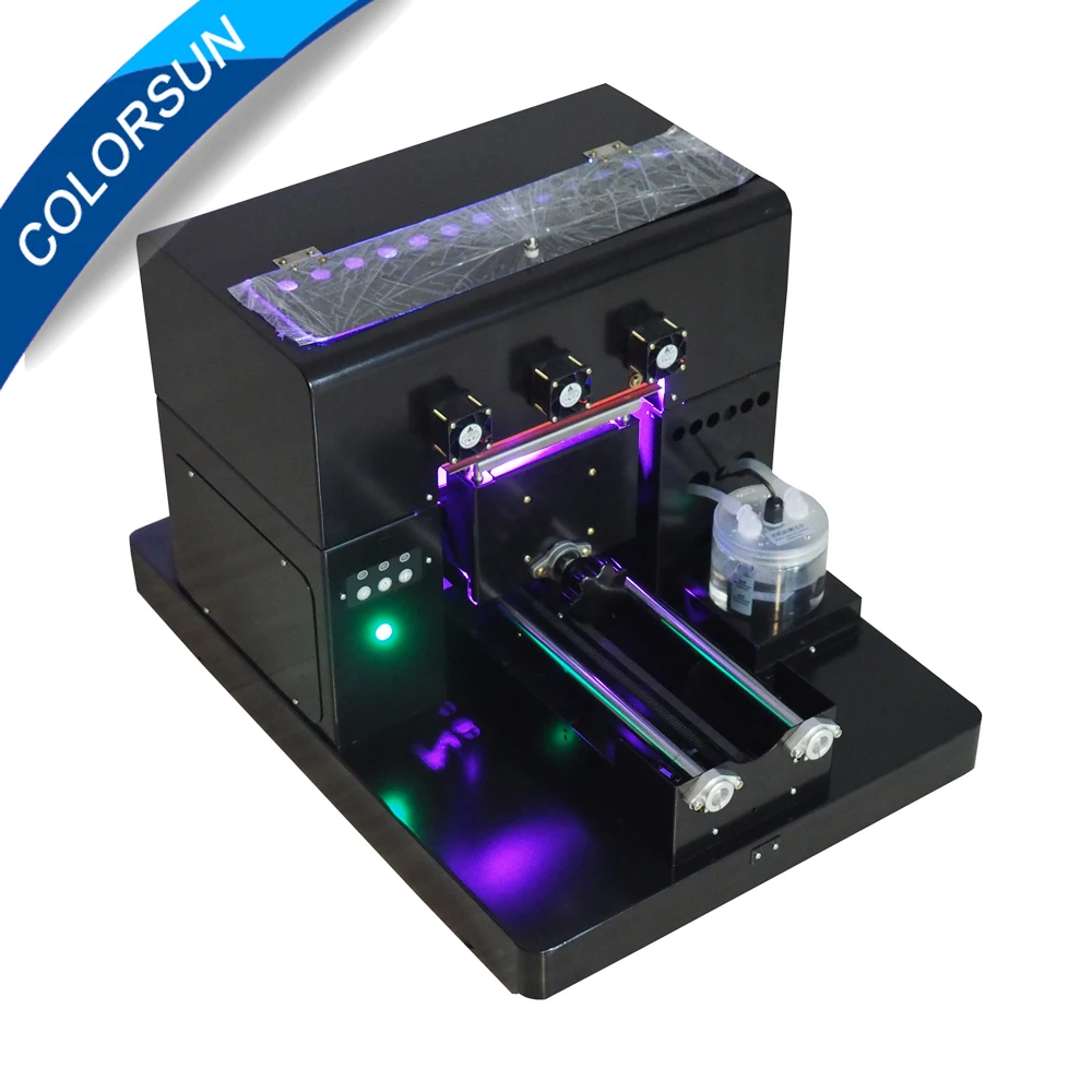 А4 небольшой размер УФ планшетный принтер для телефона чехол футболка кожа ТПУ с