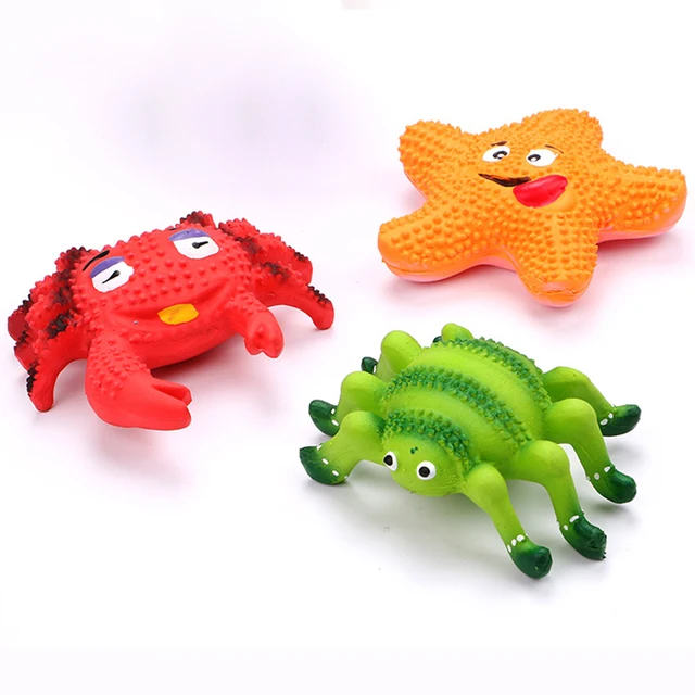 Pet Toys For Dogs Cats  Toys  Squeak Toys Latex Crab Starfish  Puppy Dogs  Chew  Pet Supplies Popular Dog Toys For Small Dogs 1