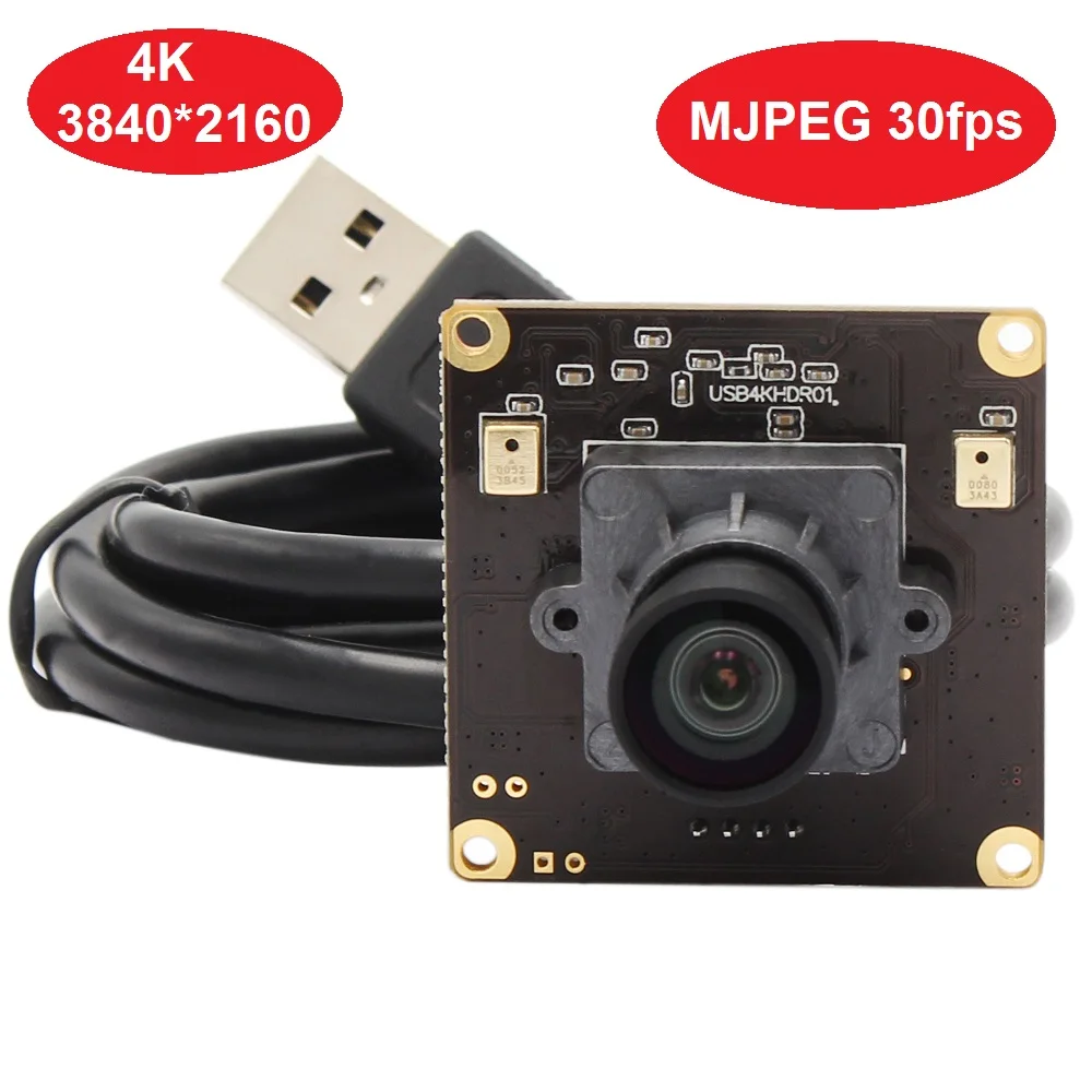 USB модуль камеры ELP 4K 3840*2160 с высокой скоростью кадра 3840x2160 Mjpeg 30fps без искажений