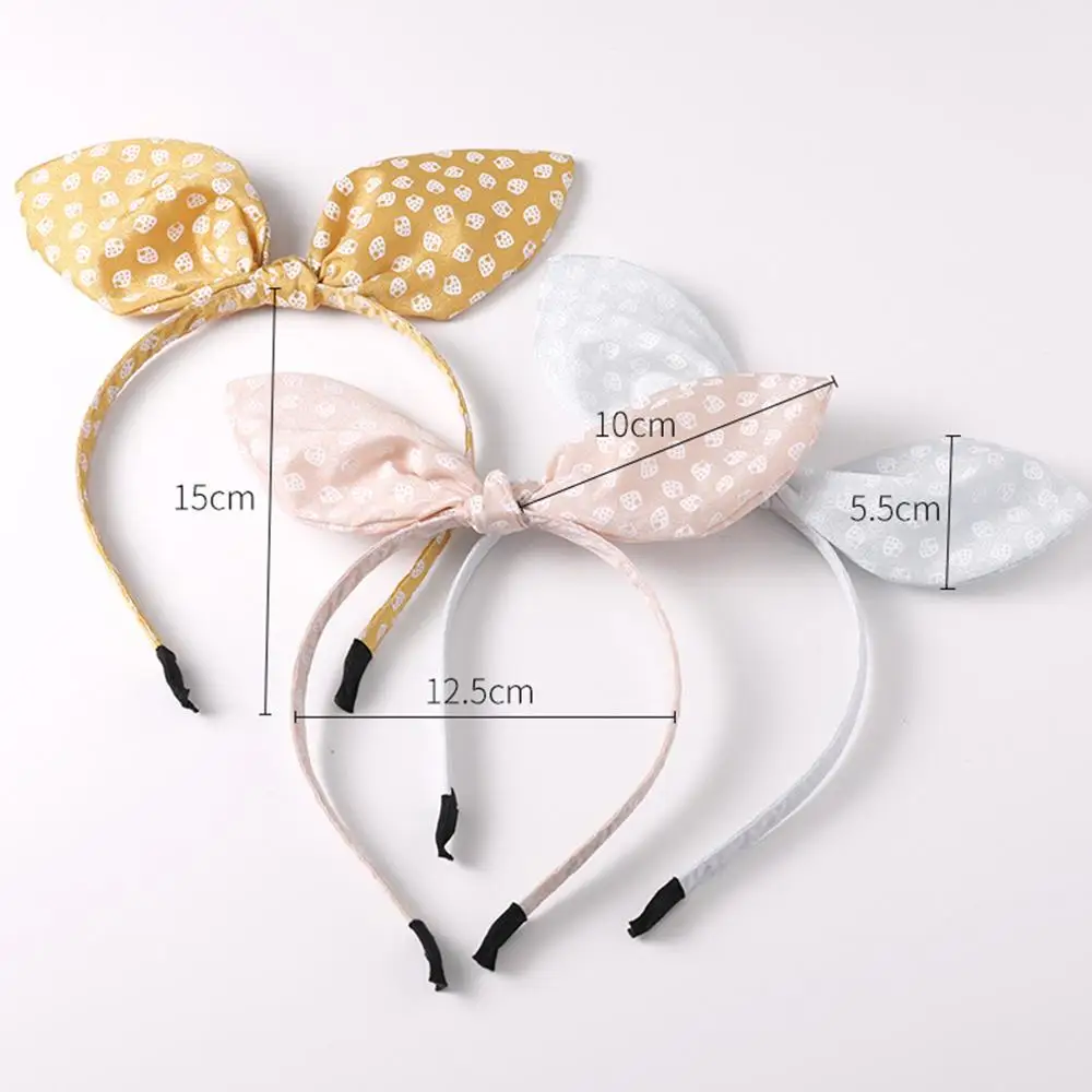 Милый ободки с кроличьими ушками в горошек 1 шт. головной убор ободок бантиком для