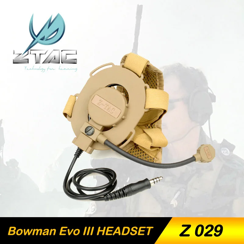 DE Z-TAC Airsoft Z-Tactical Bowman Evo III PTT Midland Kenwood наушники для стрельбы Arsoft ipsc Softair радио набор ZTAC наушники - Цвет: DE