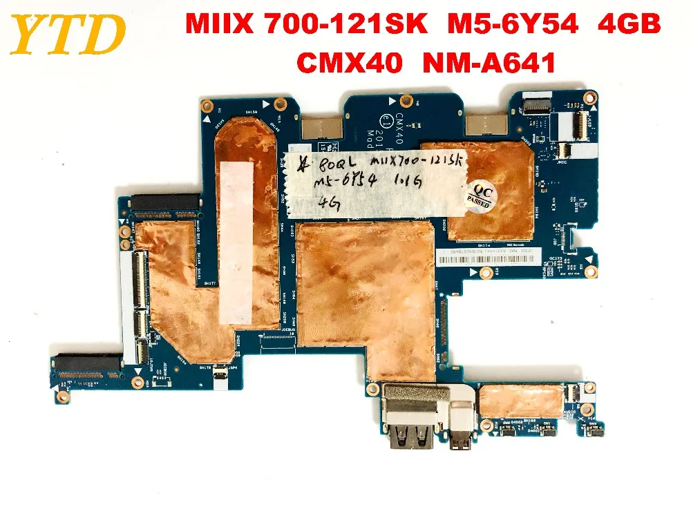 Оригинальный Для Lenovo MIIX 700-121SK Материнская плата ноутбука M5-6Y54 4 Гб CMX40 NM-A641