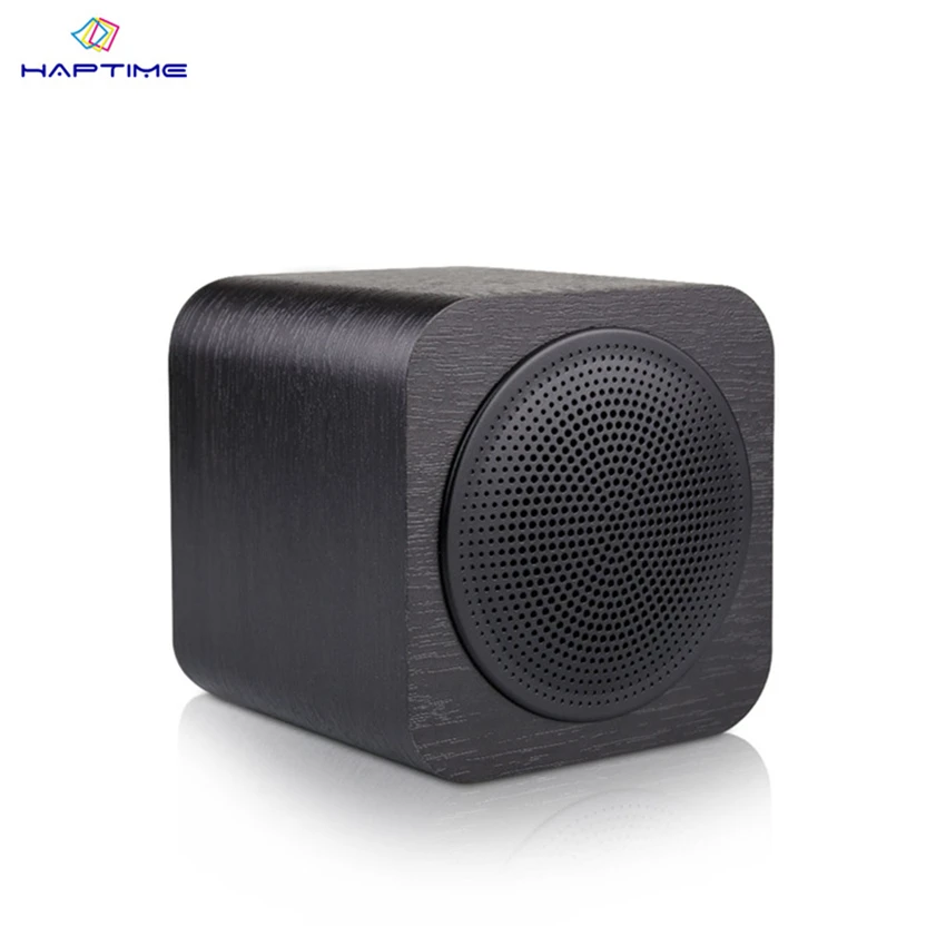 

Беспроводной деревянный динамик Haptime, Портативный беспроводной Bluetooth динамик, деревянный квадратный сабвуфер для телефона, ПК