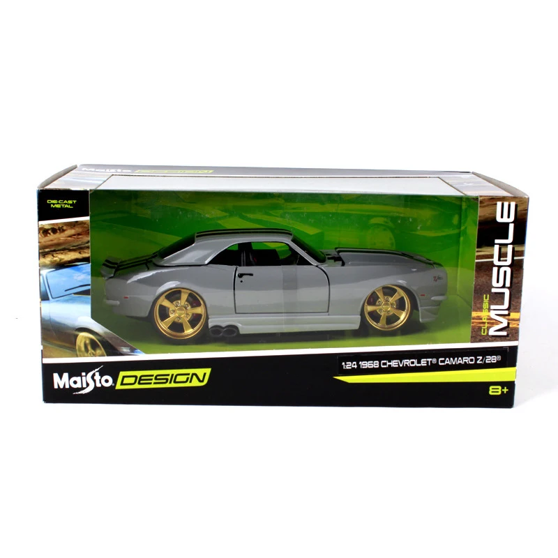 Maisto 1:24 1968 Cheyv Camaro Z28 литая модель автомобиля металлическая Гоночная машина