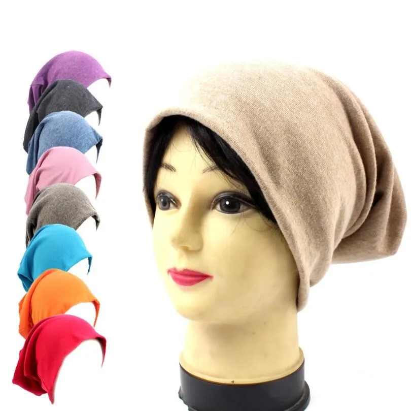 Зимние шапки осень Gorros 20 цветов женская шапка бини Женская хлопковая однотонная