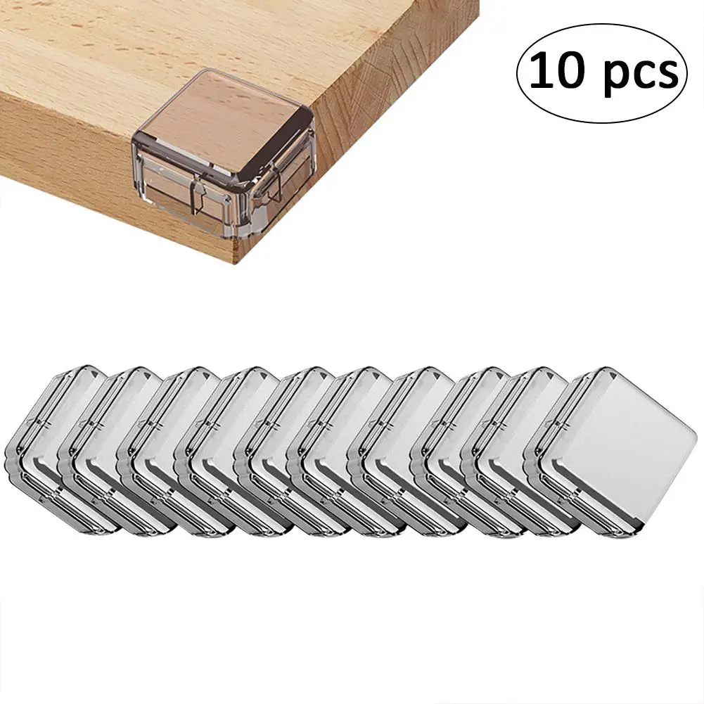 10PCS Children's Transparent Square Anti-collision Angle Corner Guard Infant L-shaped Spherical | Мать и ребенок