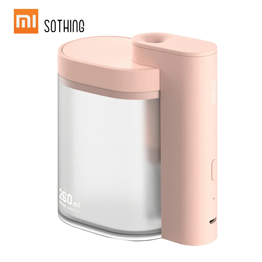 Xiaomi Mijia Sothing увлажнитель воздуха бытовой Настольный бесшумный очиститель воздуха геометрический Электрический распылитель воды зарядка через usb 260 мл - Цвет: Розовый