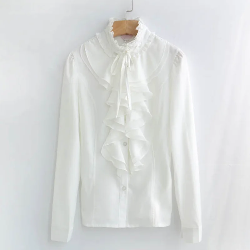 Blusas Para Oficina женские рубашки с длинным рукавом шифоновая блузка воротником