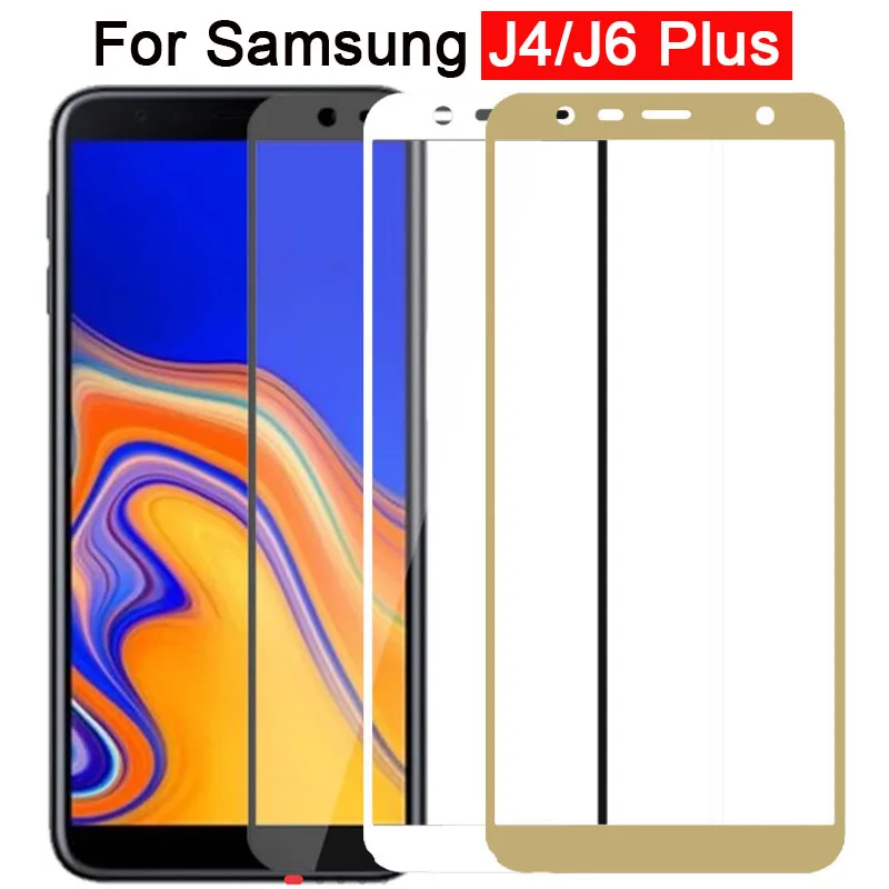 Защитное стекло для Samsung j6 j4 plus защита экрана Galaxy j6plus j4plus закаленное Samsun galax Galxy safety