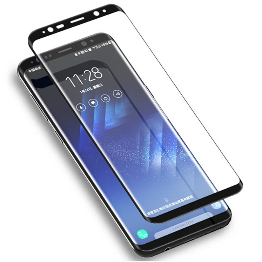 100 шт. закаленное стекло для Samsung Galaxy S6 S7 S8 S9 Edge Plus 3D полное покрытие защита экрана