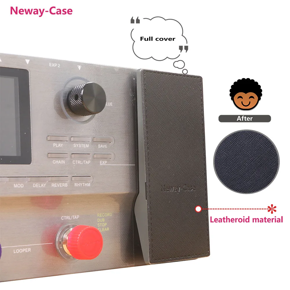Neway-чехол гитарный эффект Объем педали кожаный защитный чехол для MOOER GE200 аксессуары