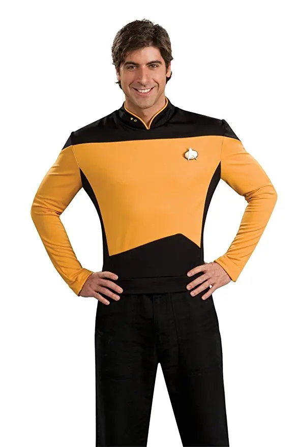 Star TNG новое поколение путь красная желтая синяя рубашка Униформа косплей костюм