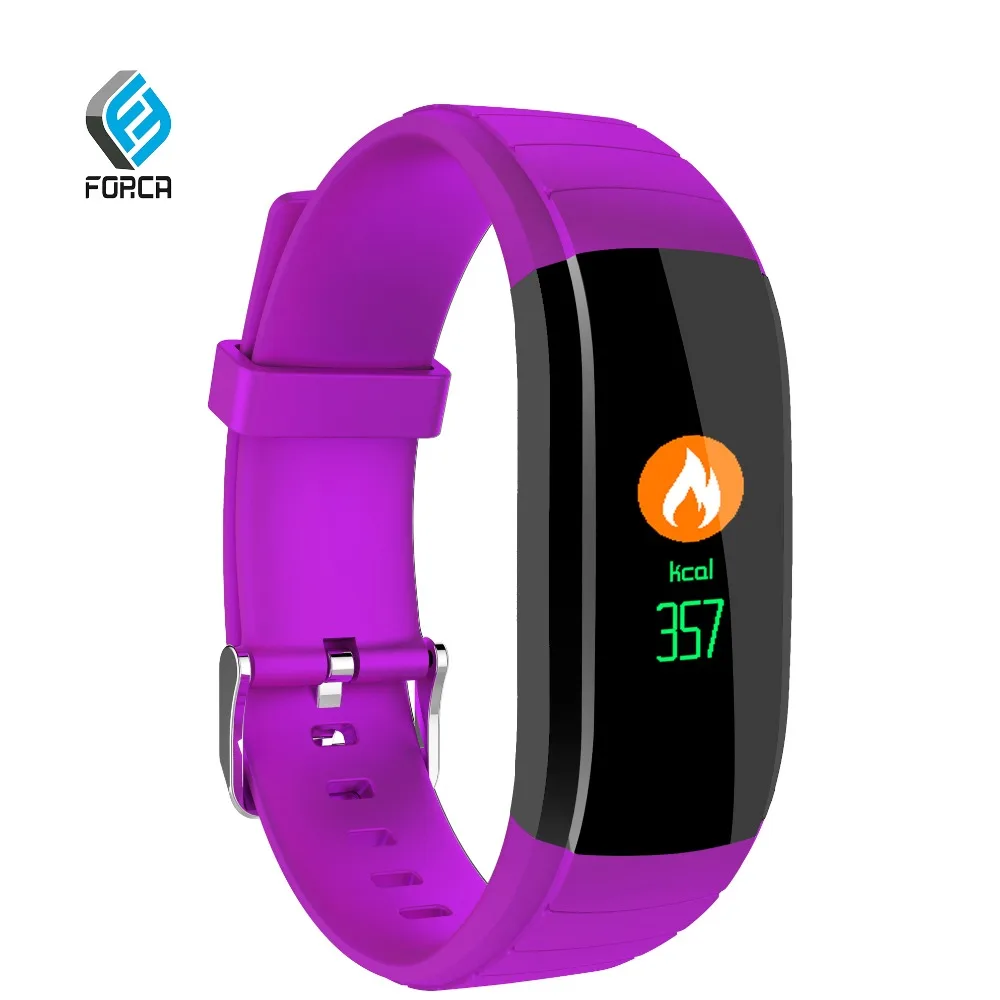 FORCA UPX фиолетовый Smartband Цвет Экран смарт Браслет Шагомер фитнес трекер кислород в