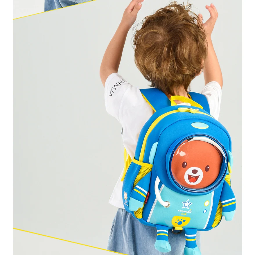 3D Space Bear School Backpack for 2-6 Years Old Kids Cartoon Schoolbag Waterproof Children Bags Boy Girl Mochila Infantil | Багаж и сумки