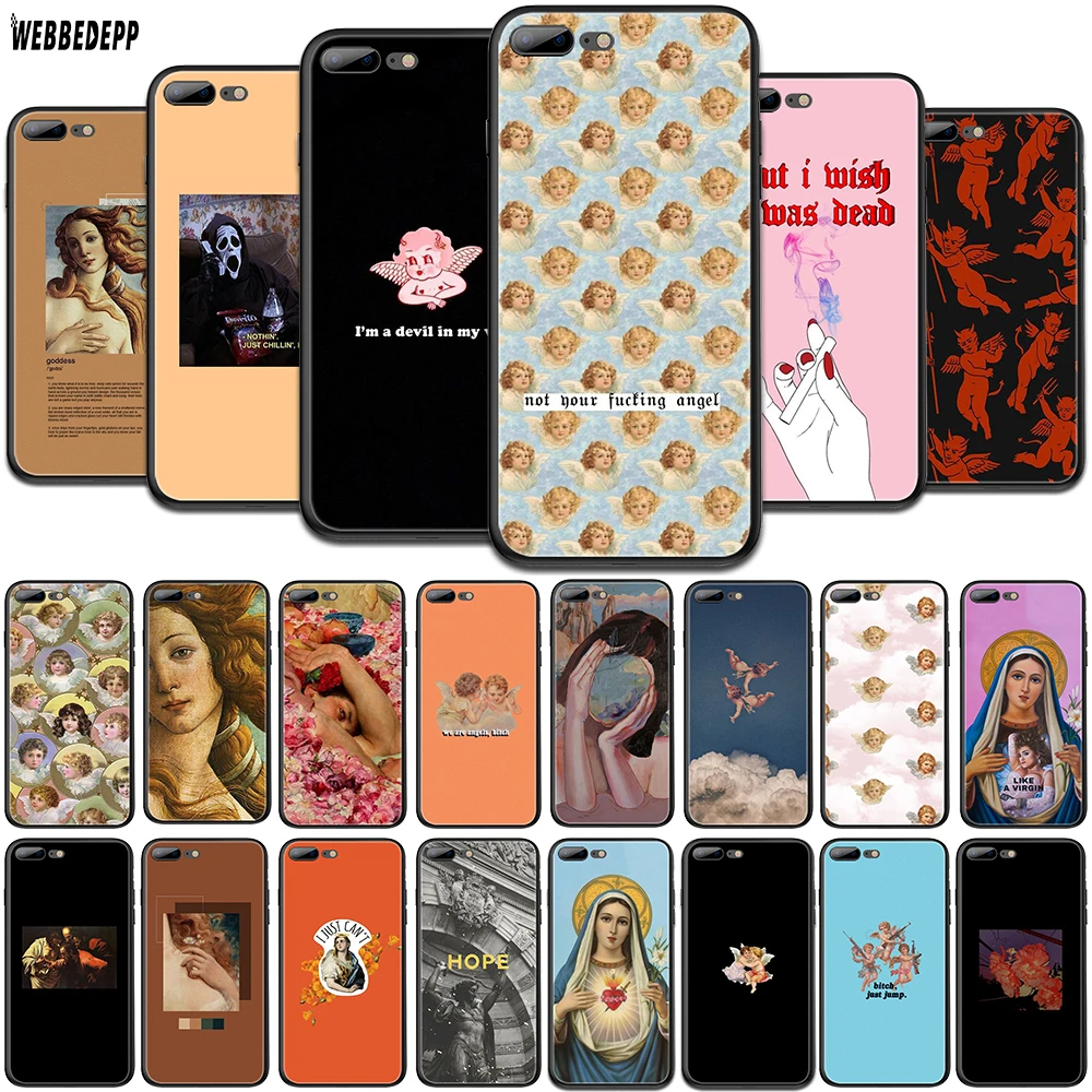 WEBBEDEPP Devil angel ТПУ чехол для телефона OPPO A1 A3S A5s A7 A37 A57 A73 A83 F5 F11 R15 R17 Pro мягкий чехол|Бамперы| |