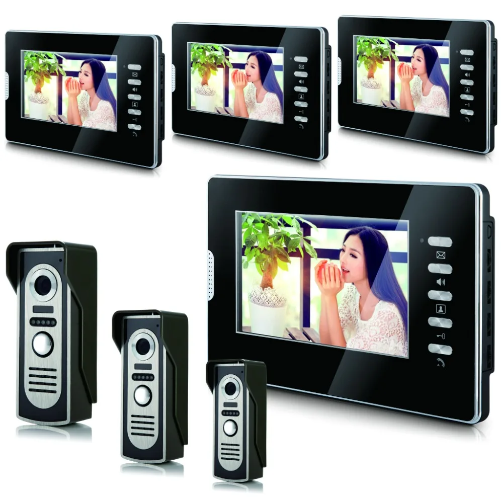 7 дюймовый TFT LCD внутренний монитор из сплава 3V4 проводной домофон