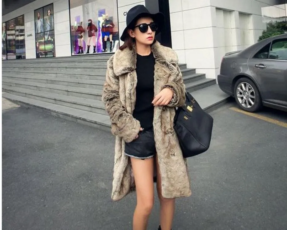 Новинка женская повседневная куртка из искусственного меха норки большой размер