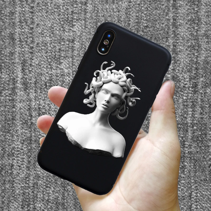 Мягкий силиконовый чехол для iphone 11 pro Medusa Vaporwave Glitch Art Coque телефона IPhone 5 6 7 8 Plus X S R