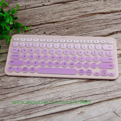 Gradual Purple Мягкая силиконовая крышка клавиатуры защитная пленка для logitech K380 K 380 Bluetooth клавиатура мульти-устройство механическая защита кожи - Цвет: Gradual Purple