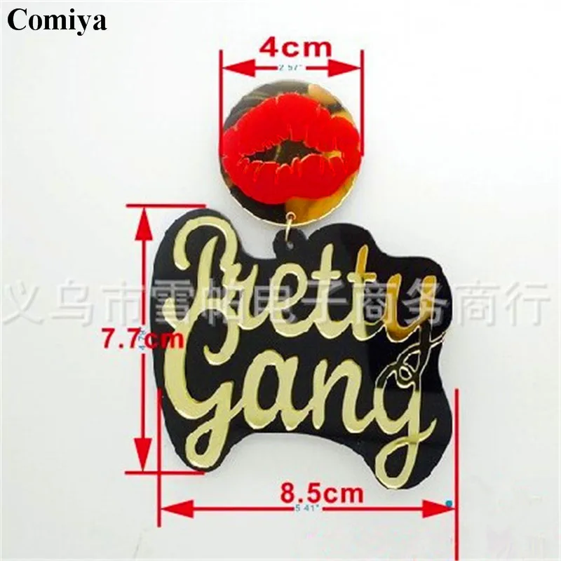 Модные большие серьги новый дизайн оптовая продажа сексуальные красные губы