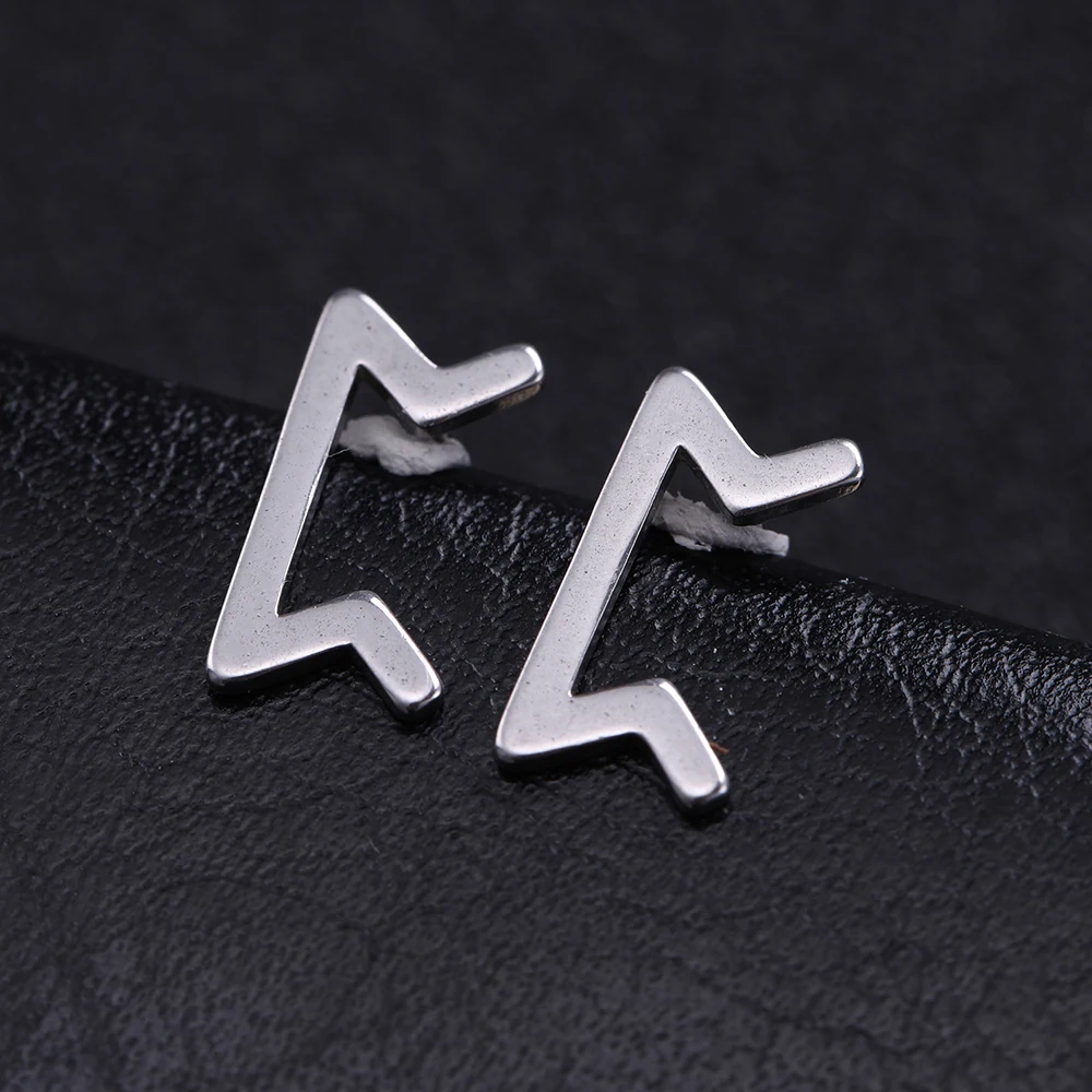 Классические Винтажные серьги гвоздики LIKGREAT с буквенным принтом Простые