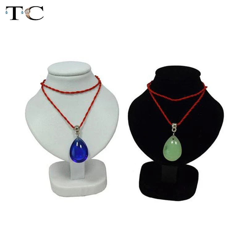 Мини дисплей для ювелирных изделий белый кулон из искусственной кожи черный