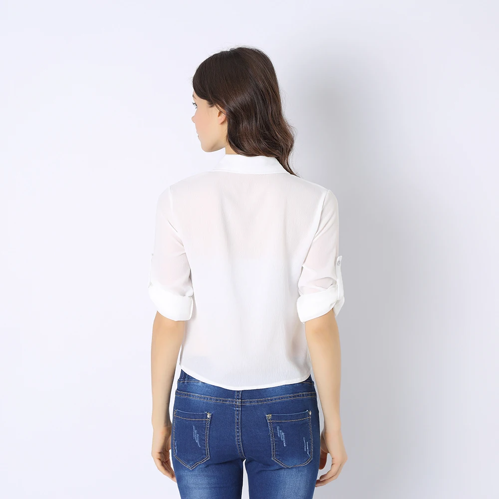 C Вы Галстук Узел рубашка Новые женские цветок вышивка блузки Мода шнуровка лук