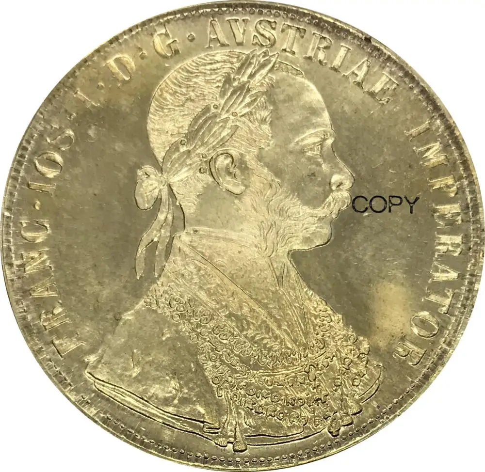 Золотая монета австрийского 4 дуката Франца Джозефа I, 1908 латунная металлическая копия, памятные монеты