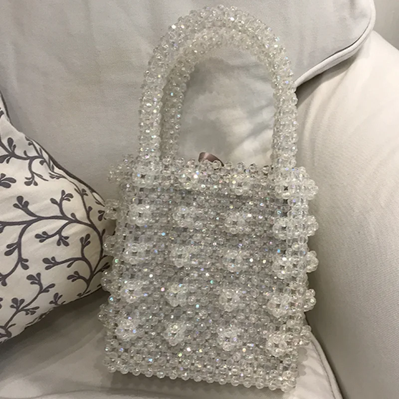 Хрустальная дамская сумочка для ужина нишевая искусственная плетеная Тяжелая