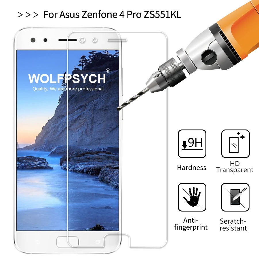 WOLFPSYCH 2.5D Закаленное стекло для Asus ZS551KL защитная пленка против царапин Пленка Для