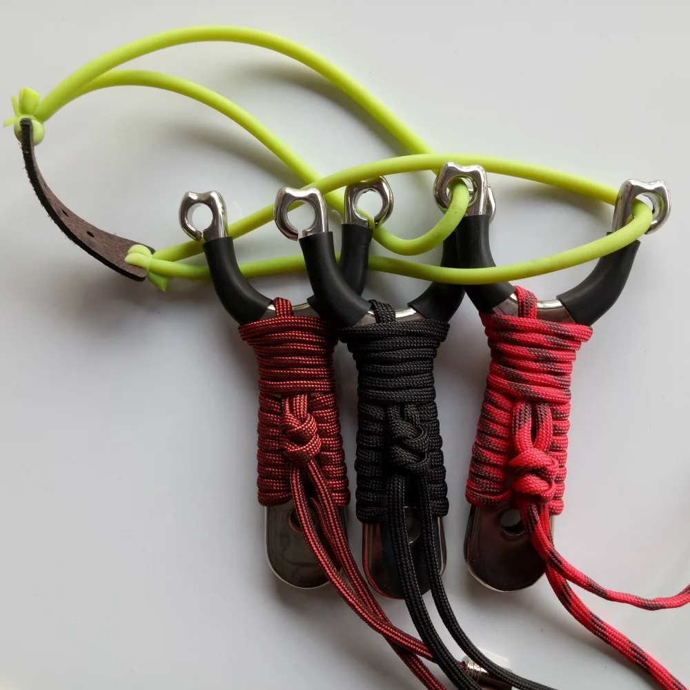 Slingshot in Stainless Steel with Random Colors has Rubber Band for Outdoor Archery Shooting Hunting Activity | Спорт и развлечения