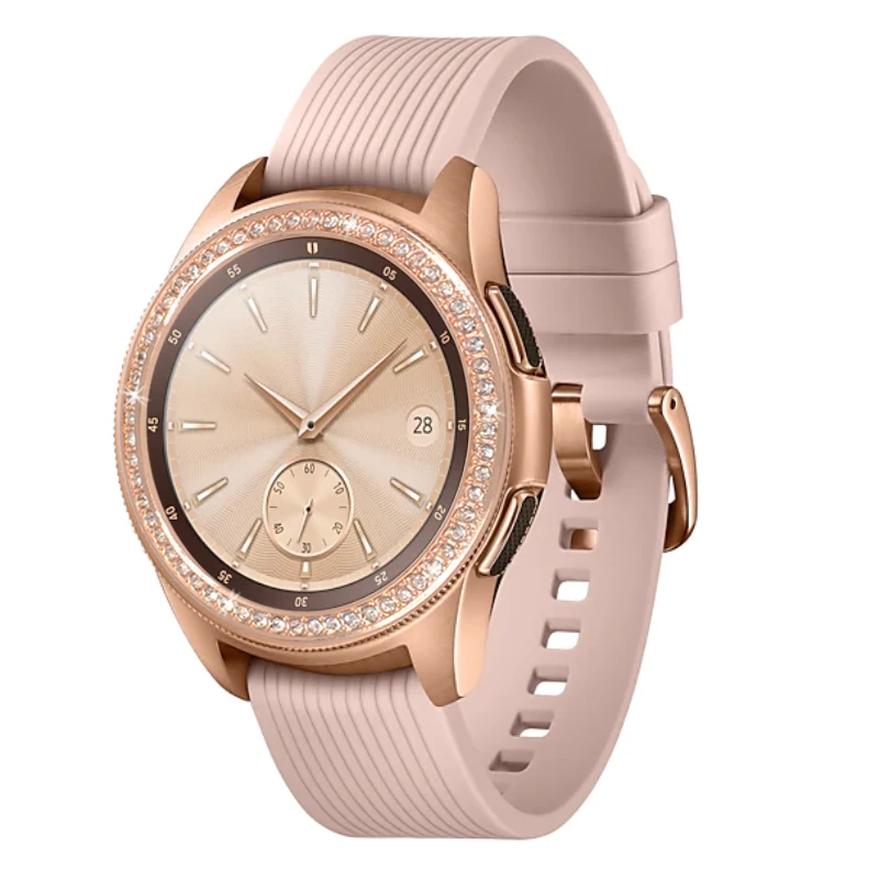 galaxy fit Smart Watch Cover For Samsung Galaxy Watch 46MM 42MM Bezel Ring Smart Accessories Adhesive Cover Anti Scratch Metal