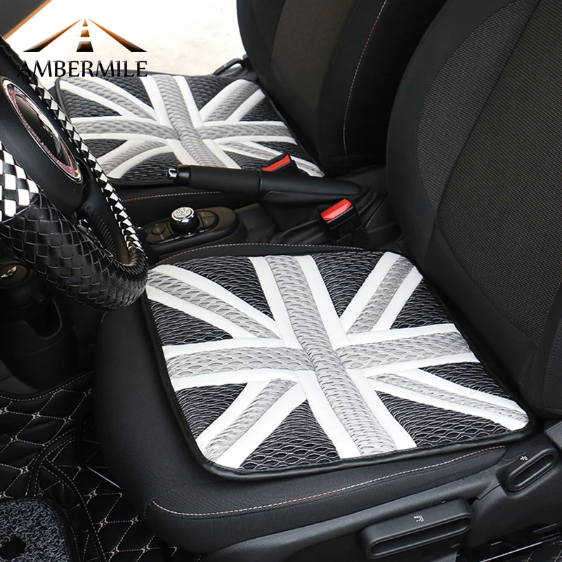 AMBERMILE для Mini Cooper F54 F55 F56 F57 F60 R56 R50 R53 R60 R55 R57 JCW аксессуары Юнион Джек чехол для Автокресла Подушка для автокресла