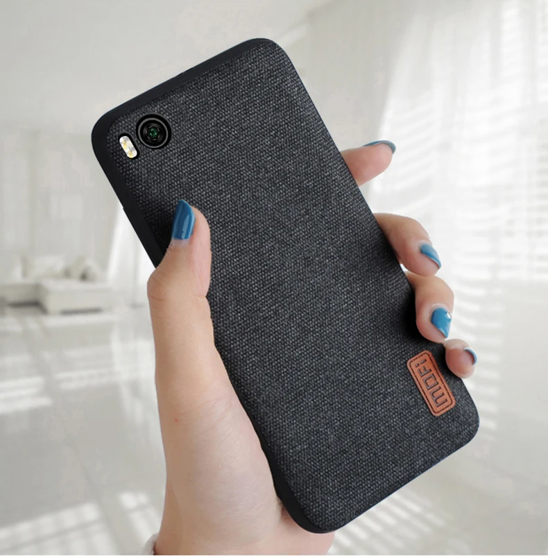 Чехол для xiaomi mi 5S plus, чехол MOFI для xiaomi mi 5S, задний тканевый чехол для mi 5S plus, силиконовый чехол для mi 5S, матовый чехол