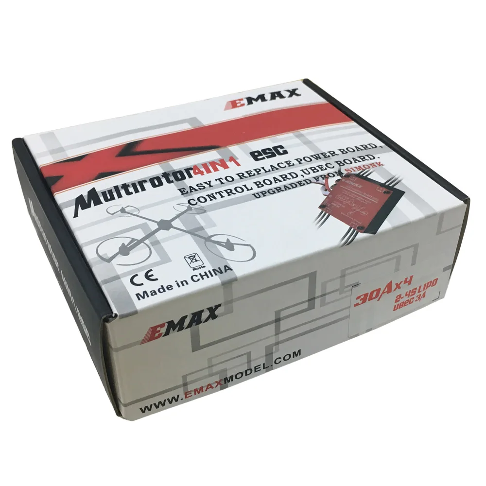 EMAX multirotor 4IN1 ESC Simonk 30A x4 2-4 s Электрический Скорость контроллер UBEC 5 В 3A для Quadcopter |