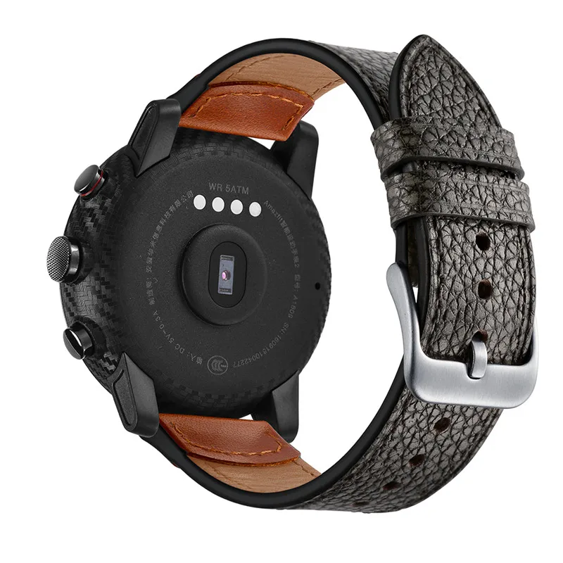 Смарт-часы Huami Amazfit Stratos 2 ремешок кожаный браслет ZZQing для оригинальных xiaomi huami amazfit