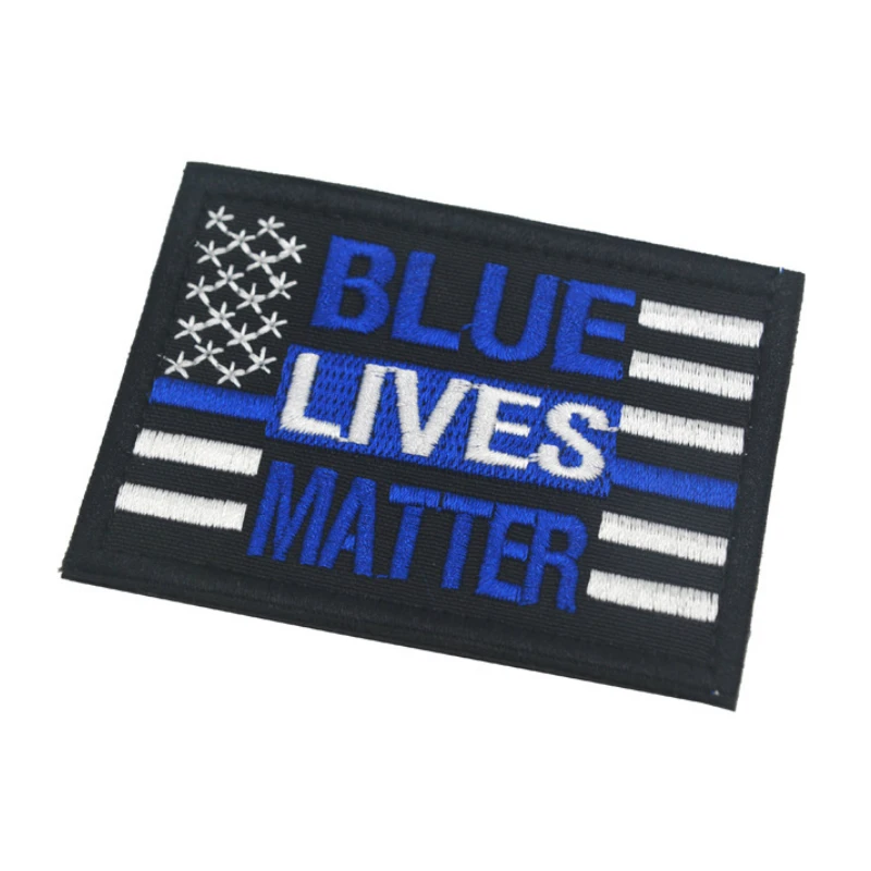 Патч с вышивкой Blue Lives вышитые патчи Военная Ткань наклейка аппликация для шитья