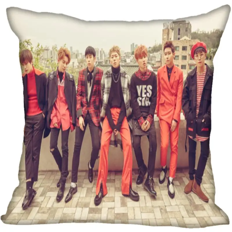 8 Пользовательский Kpop Подросток Топ наволочки печатной площади Шелковый наволочка домашняя декоративная молния атласные наволочки(одна сторона - Цвет: 8