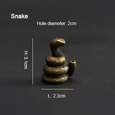 Snake A PINNY Металл Китайский Зодиак благовония держатель Мини 12 животных палка сплав благовония база украшения дома аксессуары Металлические ремесла - Цвет: Snake A