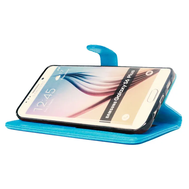 Кожаный чехол бумажник с откидной крышкой и подставкой для Samsung Galaxy S6 edge plus|case